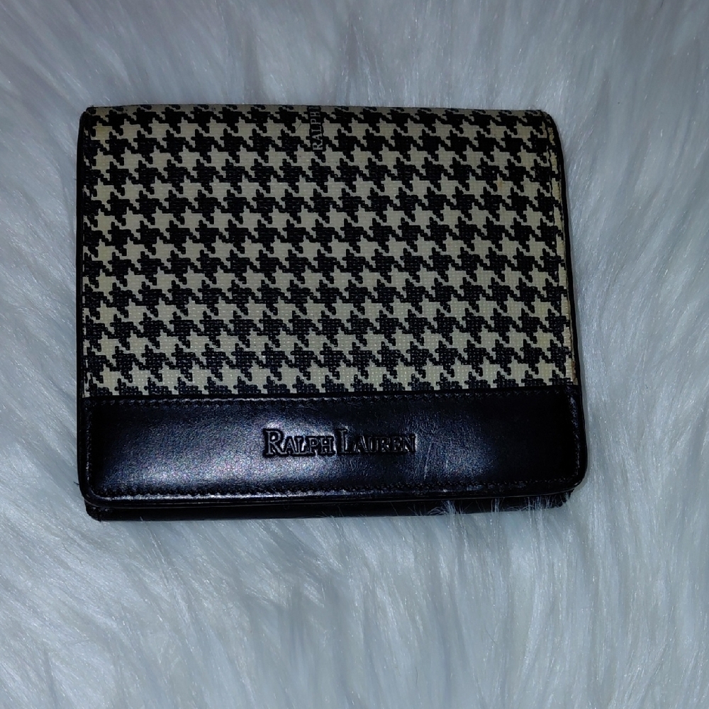 EUC Polo Ralph Lauren Small Wallet, Coated Canvas+Leather, Vintage Mid 90s